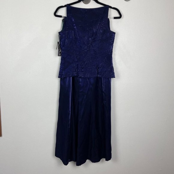NWT Alex Evenings Woman's Sz 4 Petite 2 Piece Blue‎ Purple Set Maxi Skirt Set - Picture 9 of 9